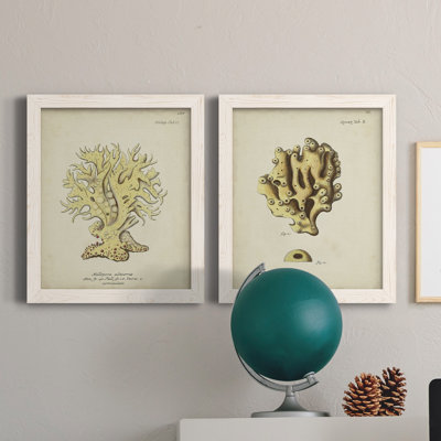Toile encadrée écru corail - Prêt à accrocher