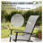 Set of 2 Gray High Back Folding Mesh Chairs for Outdoor Dining and Camping-410926778