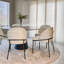 Cesario Round Marble Top Dining Table with Steel Base