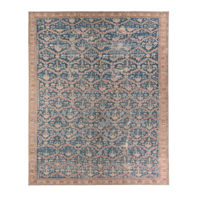 Tapis bleu marine / rouille Jaipur Living Meryem Trellis (7 pi 6 po x 9 pi 6 po)