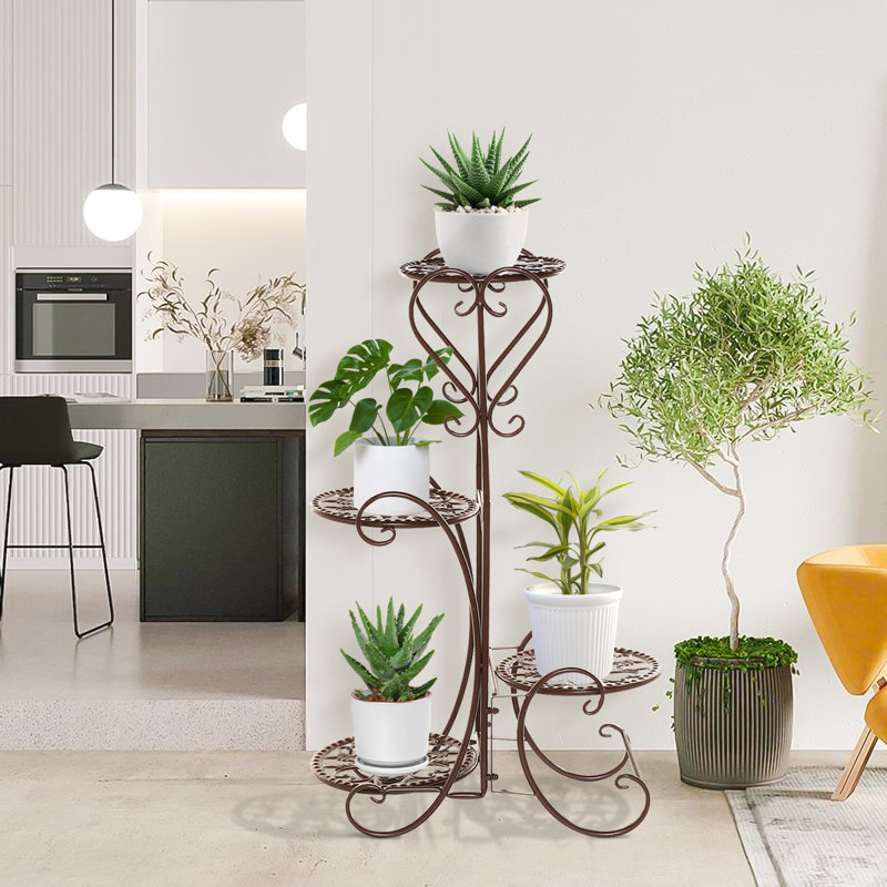 Metal Plant Stand, Bronze