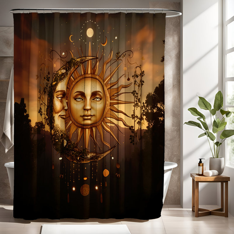 Rideau de douche avec tapis de bain, H 72 po x l 70 po