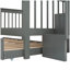 Lit superposé double avec lit gigogne, rangement et barrière de sécurité pour chambre à coucher, dortoir Stairway-925051093