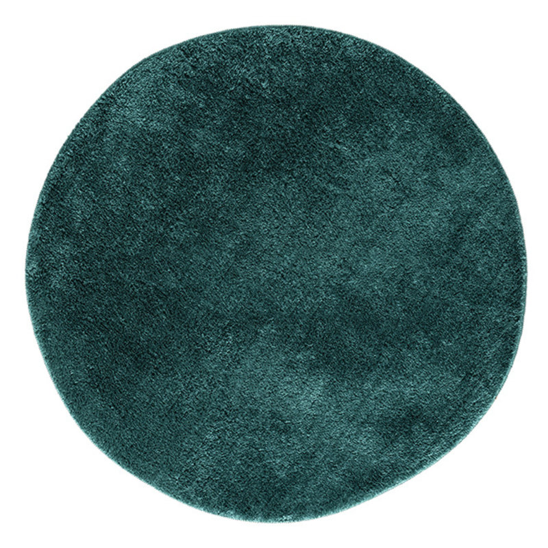 Taeler Washable Modern Living Room Rug Polyester Plain Indoor Area Rug with Low Pile - Anti-Slip Felt Backing SuperSoft Carpet Bedroom-Hallway, Emerald