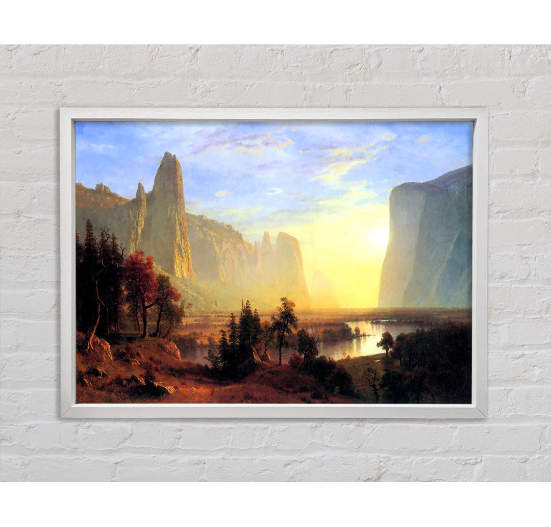 Yosemite Valley von Bierstadt - Einzelbildrahmen Kunstdrucke auf Leinwand