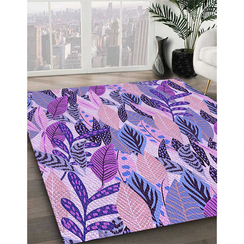Floral Indoor Rug, Round 8'