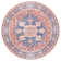 Ville Ornate Medallion Machine-Washable Terracotta/Navy Rug