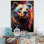 «Pop Art Grizzly Bear popularité I» sur toile