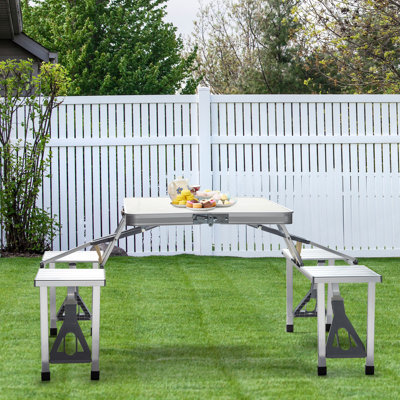 Table pliante 53 po avec 4 chaises