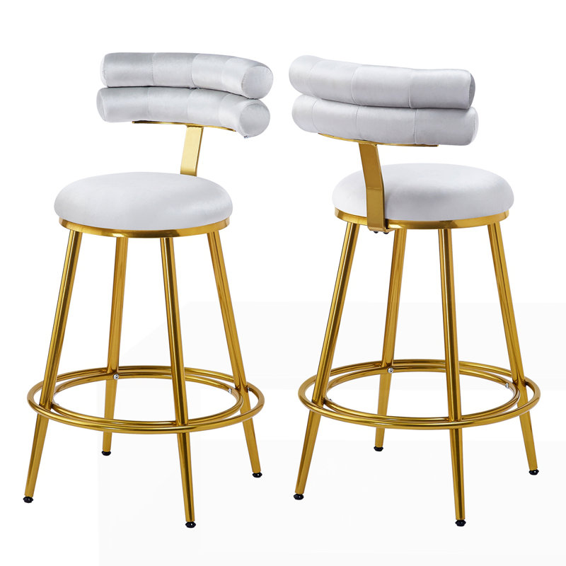 27.65'' Modern Counter Stools, 1, White 