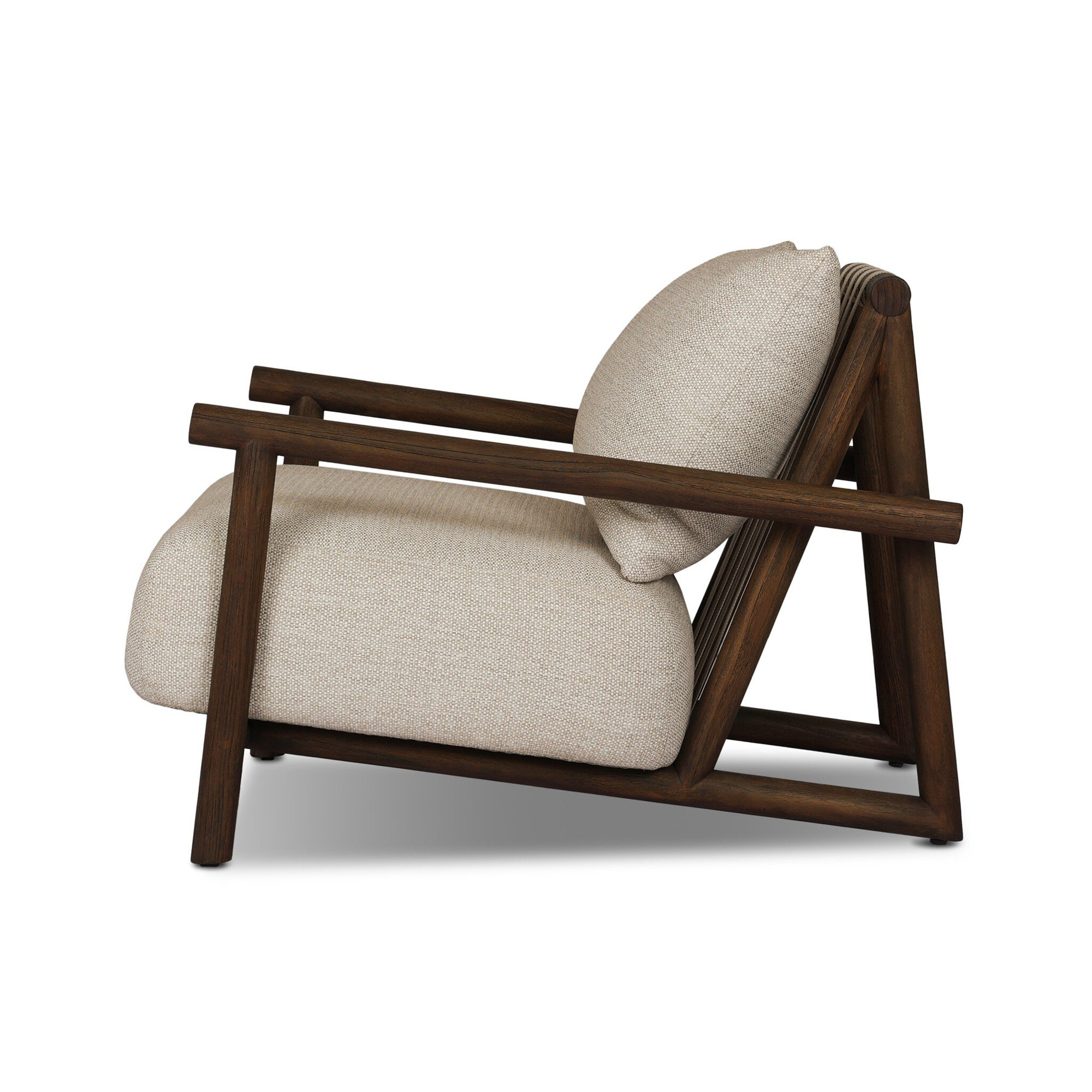 Ingo Teak Outdoor Lounge Chair, Stained Saddle Brown