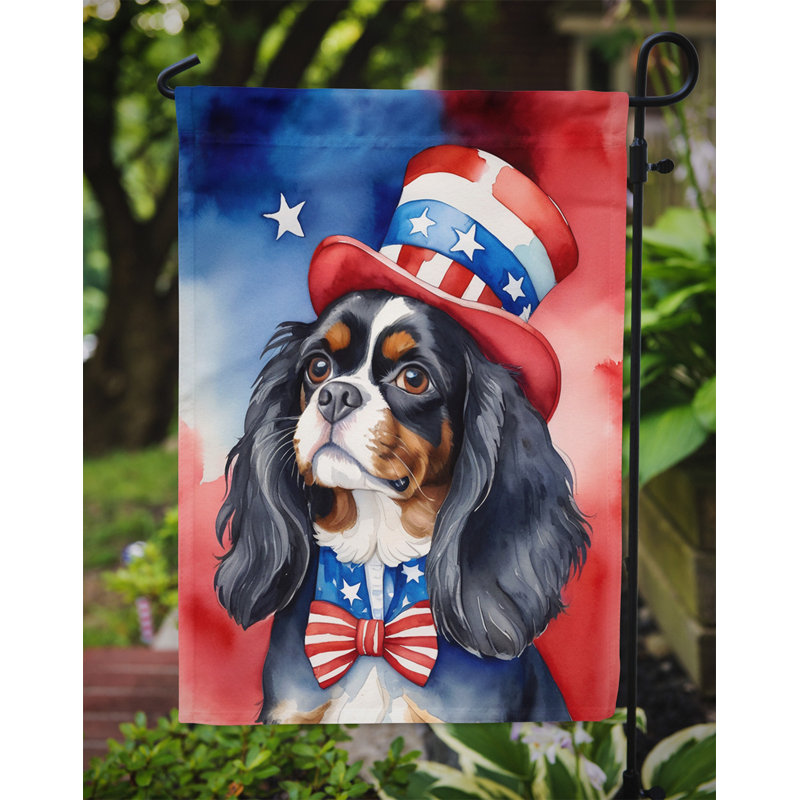 Drapeau patriotique du jardin américain, Black Cavalier Spaniel