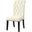 De 2 chaises d'appoint beiges - housse en tissu de lin, rembourrage en mousse, pieds de couleur rustique pour la vie et le bureau (2) rembourrés, rembourrés, pour la maison-1062814397