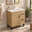 Ensemble meuble-lavabo et lavabo pour salle de bain, comprenant un meuble de 31,66 pouces avec deux tiroirs et des portes à fermeture douce — convient à une utilisation dans une salle de bain.