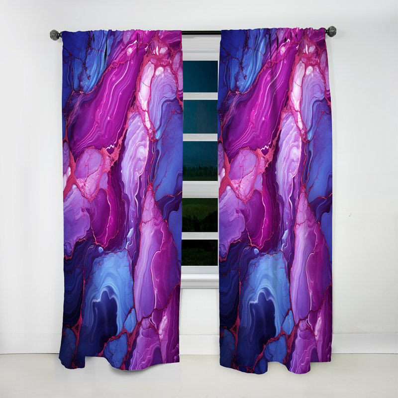 Vannesa - Rideau obscurcissant en velours à formes modernes - 1 panneau, L 52 po x L 63 po