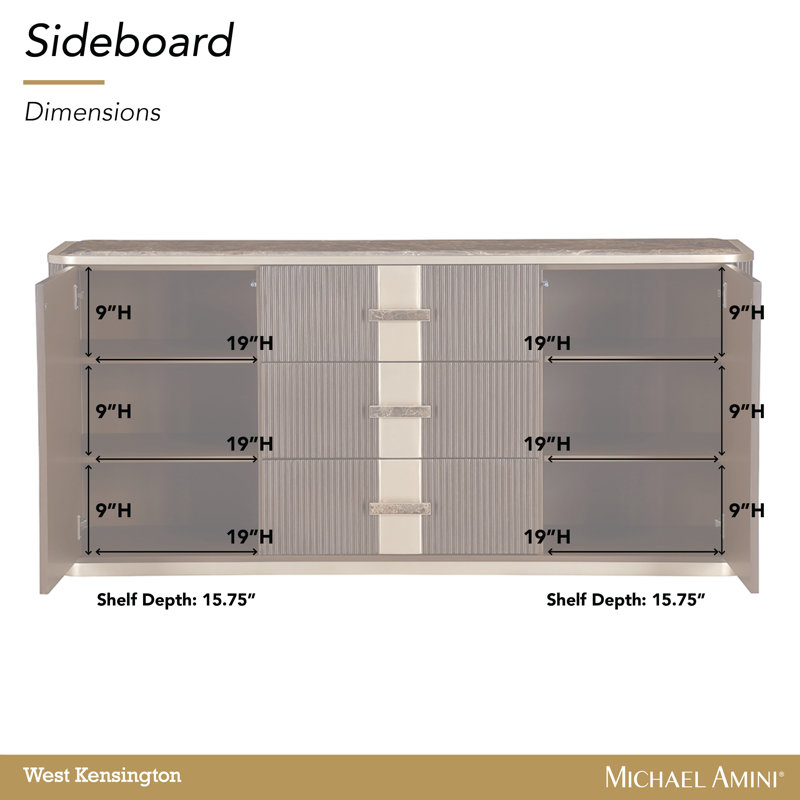 West Kensington Sideboard - Sea Salt Caramel, Brown