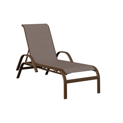 Chaise longue berçante en aluminium Mesquite de Berlin Gardens avec tissu en toile bleu cadet Shelby