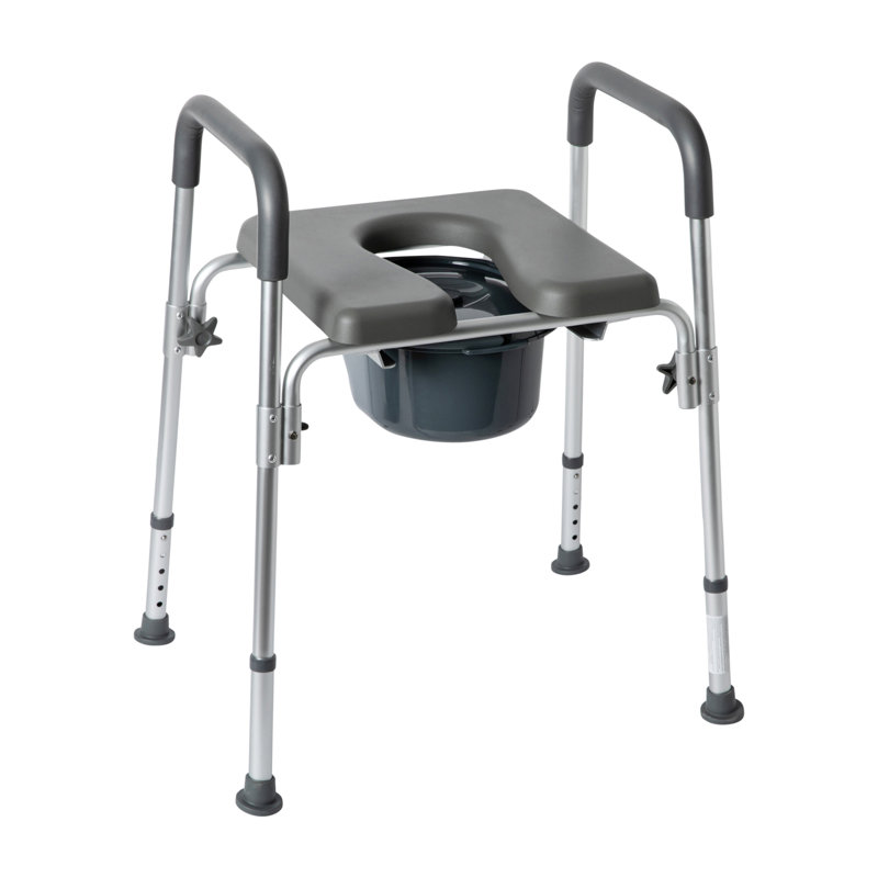 Alleria Height Adjustable Multifunctional Heavy Duty Commode and Shower Chair
