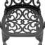 Chaise de patio en fonte d'aluminium avec structure et coussins noirs-757433415