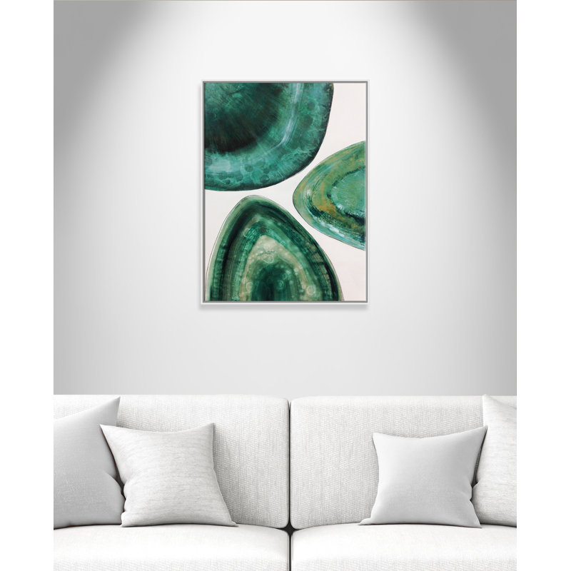 This Stunning Abstract Agate Image - Floater Frame, reproduction d'art sur toile, Cadre blanc, H 40 po x l 30 po x P 2 po