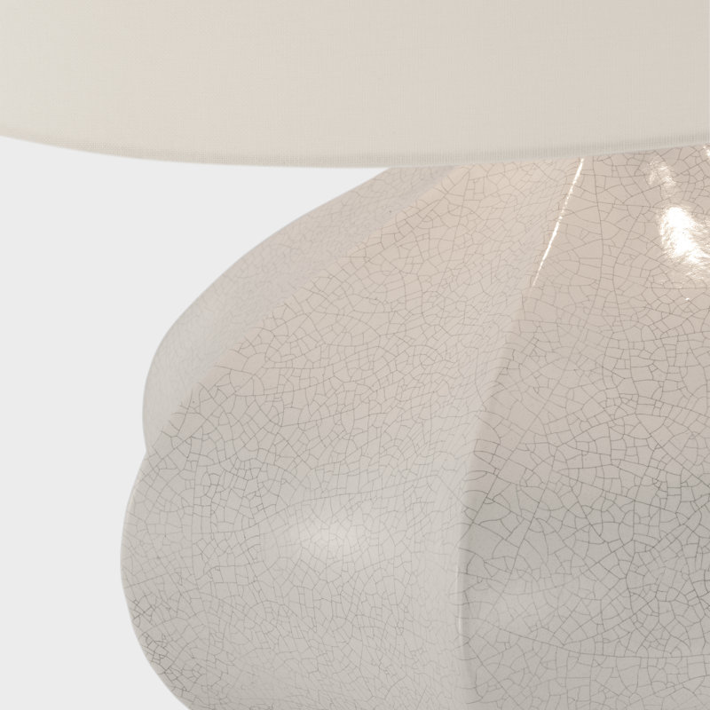 Rana Table Lamp, Bone Craquelure
