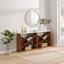 Console Farmhouse de conception détachable en forme de X, offrant du rangement et une utilisation polyvalente pour le vestibule, le salon et le couloir