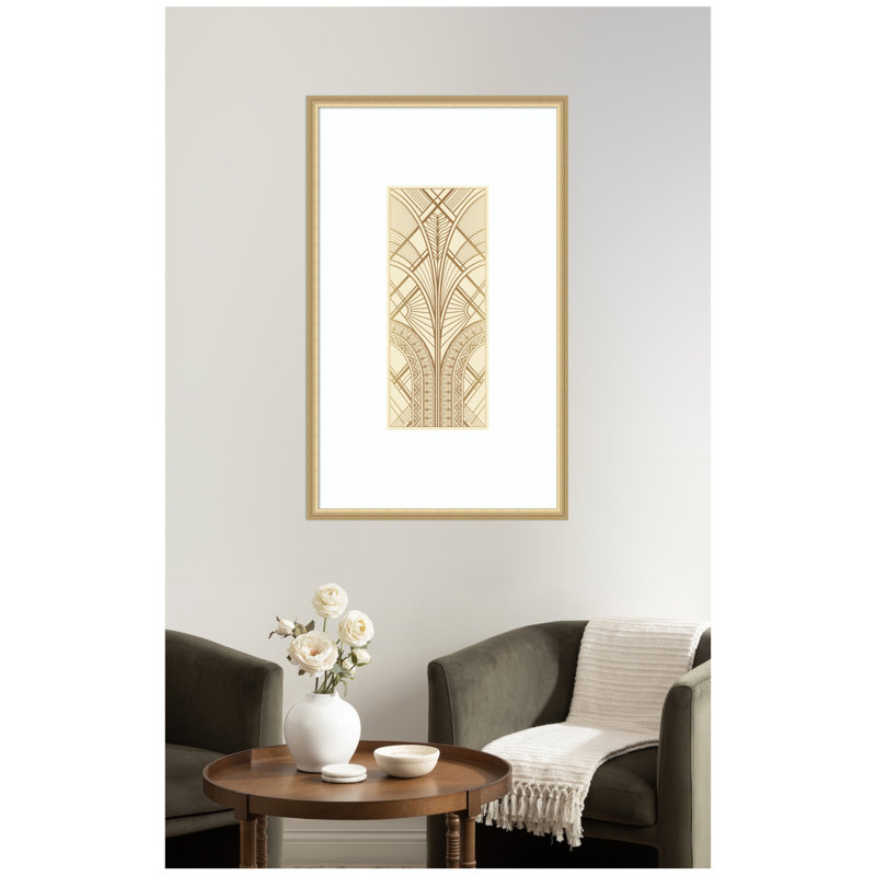 «Retro Art Deco Glam Abstract» par The Creative Bunch Studio, reproduction d'art encadrée