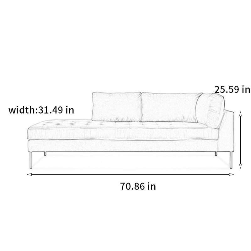 Élégante chaise en bouleau de velours, Orienté à droite
