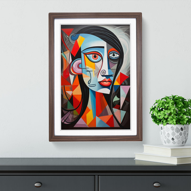Pablo Picasso Contemporary - Framed Print, Walnut Framed, 34cm H x 25cm W x 2cm D