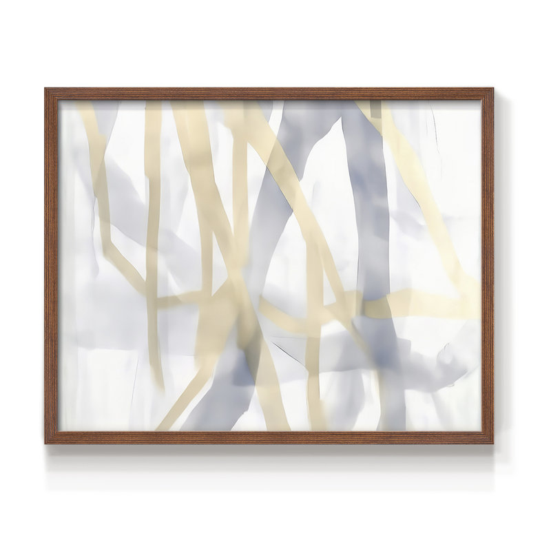 Abstrait, série Lxxxvi, reproduction encadrée, H 11 po x l 14 po, Noyer