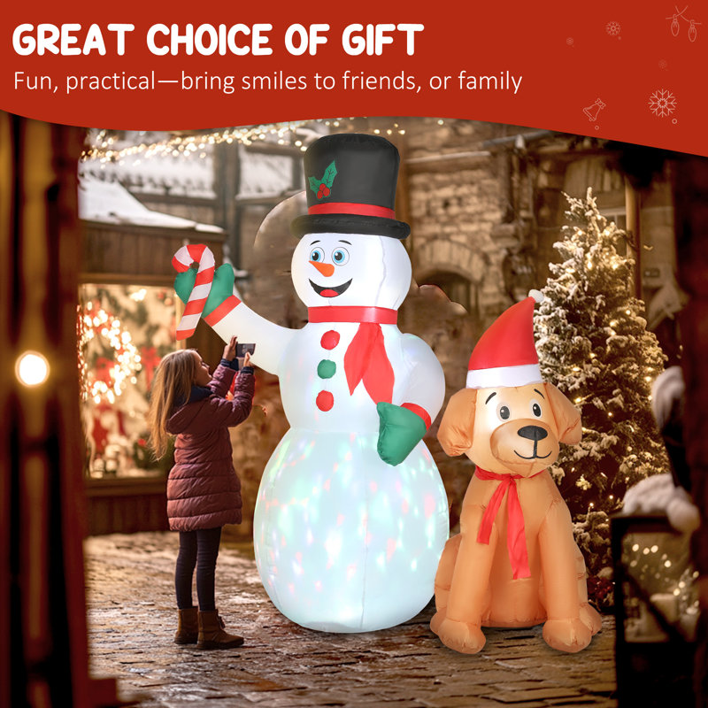The Seasonal Aisle Inflatable Snowman | Wayfair.co.uk