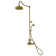 Exposed Thermostatic Shower System 36" Wall Mounted with 1.75 GPM Handshower and Lever/Cross Handles