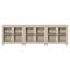 Buffet 3 en 1, armoire d'appoint avec armoire de rangement et porte vitrée, console pour la cuisine, la salle à manger et le salon, 101,6 po-1064489611