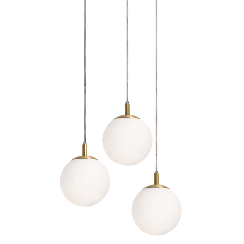 Luminaire suspendu en grappe à 3 lumières Altia