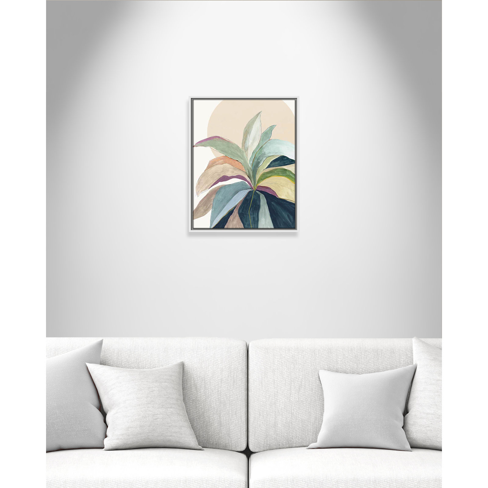 Sherbrooke Sunny Bright Leaves II by Asia Jensen Print, No Mat, White Floater Framed, 21.5" H x 17.5" W x 2" D