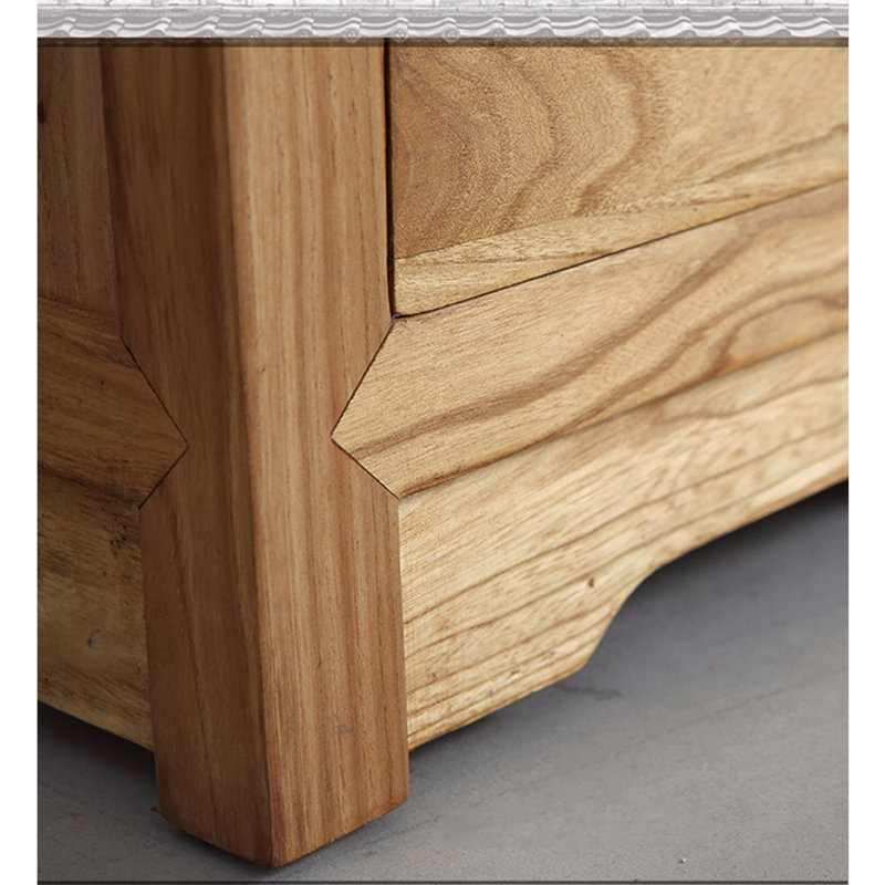 Armoire d'appoint New Chinese Old Elm Zen, Brun orangé