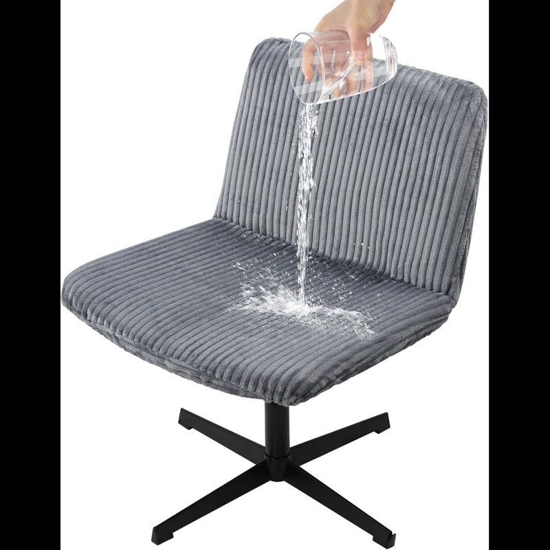 Housse pour fauteuil de bureau Livego, Polyester gris