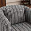 Chaise d'appoint rembourrée de style Mid-Century avec pieds en bois massif-1449486155