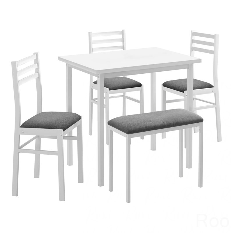 Dining Set, 5-Pieces Set, 40" Rectangular, White