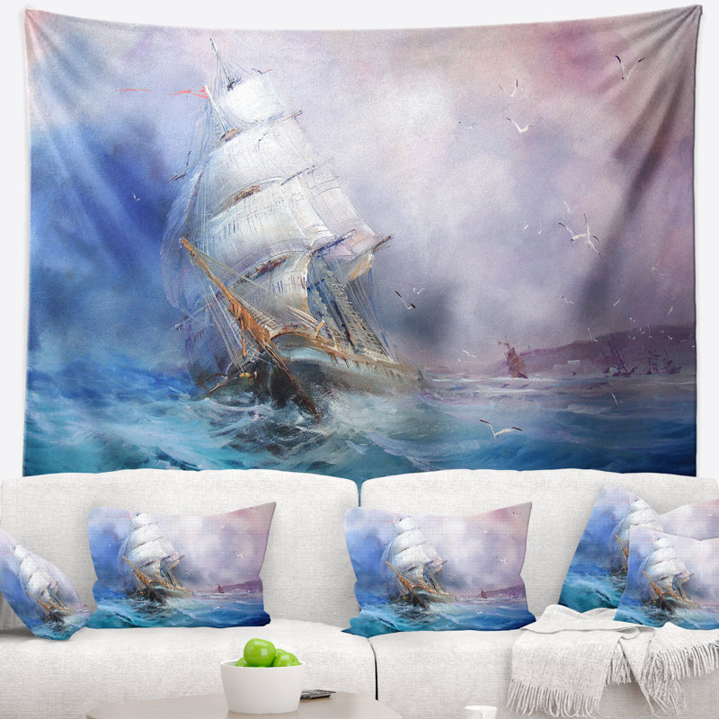 Tapisserie seascape sea breeze, H 32 po x l 39 po