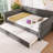 Queen Size Upholstered Platform Bed With USB And Trundle-879033087