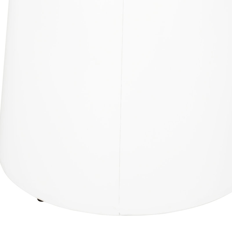 Table de bout en métal S / 2 en métal, blanc avec fer thermolaqué et structure à piédestal moderne pour les tables d'accessoires de salon, décoration élégante et durable