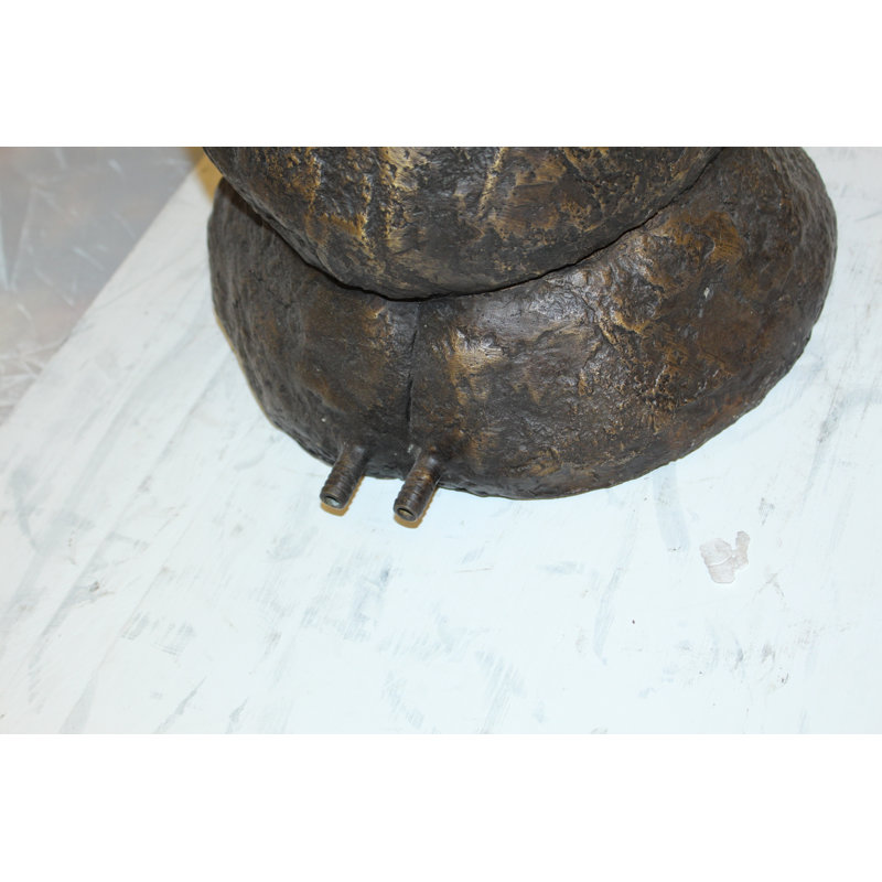 Metal Horse on a Rock Fountain Bronze Statue -  Size: 24"L x 18"W x 56"H.