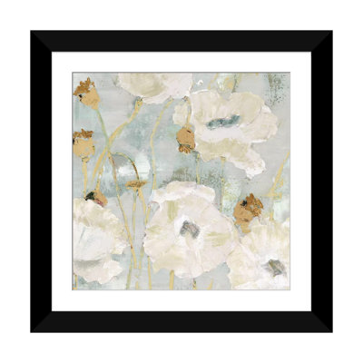 «Poppies in the Wind Cream carré», reproduction sur toile