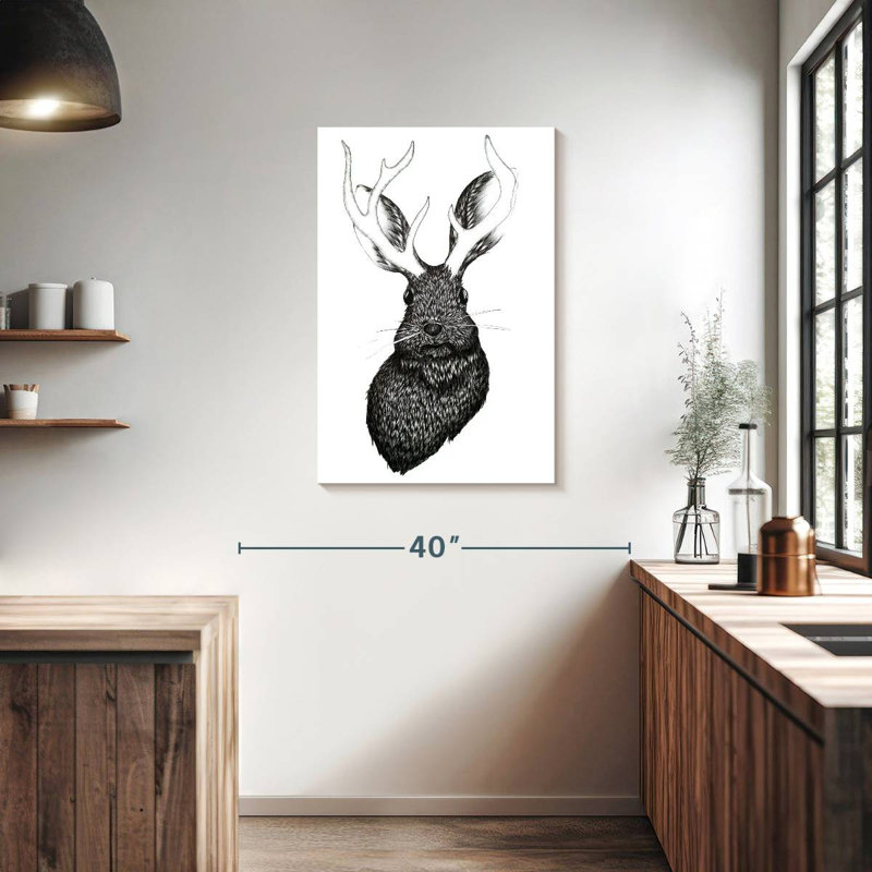 Kelan Adorable Jackalope, 36" H x 24" W