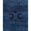 Tapis de couloir noué à la main de conception unique Rachal - bleu, 4 pi 1 po x 12 pi 7 po