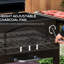 Barbecue au charbon avec tables d'appoint et support de rangement, hauteur réglable, thermomètre, roues d'ouvre-bouteilles pour patio, barbecue portatif de couleur noire, commandes de cheminée, tablettes pliantes, camping, pique-nique,