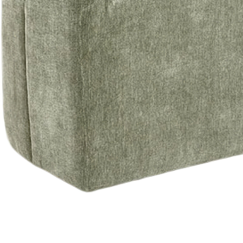 Fauteuil demi-tonneau avec roulettes Esha, Green Fabric