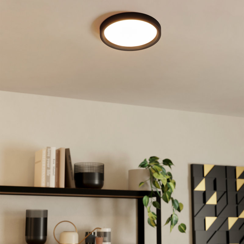 Denean LED Flush Mount, Black