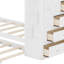 Structure de lit superposé pratique avec lit gigogne et escalier d'organisation-771184579
